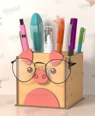 Pig Pencil Glass Holder (These are sold as a kit for you to build)