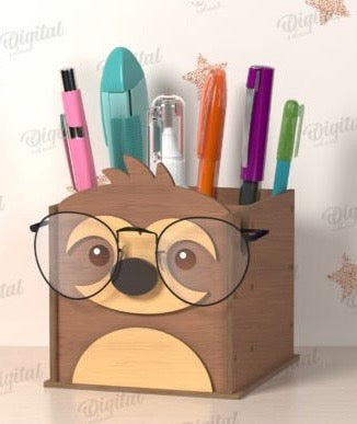 Tree Sloth Pencil Glass Holder (These are sold as a kit for you to build)