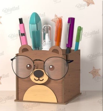 Bear Pencil Glass Holder (These are sold as a kit for you to build)