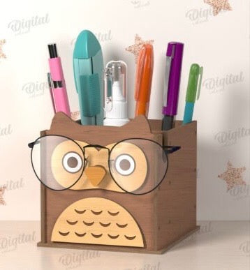 Owl Pencil Glass Holder (These are sold as a kit for you to build)