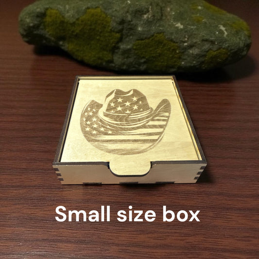 Small wood keeps sake Box